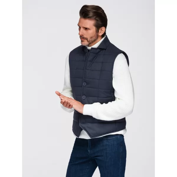  Vesta pentru bărbați OMBRE OM-JAVJ-0275 BLEUMARIN MELANGE 
