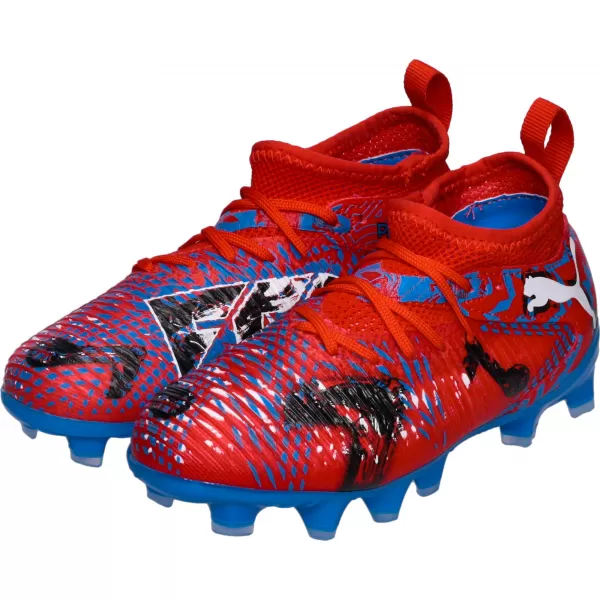 Pantofi pentru copii PUMA FUTURE 8 MATCH PLAY FG/AG JR 108750-01 PIXELI ROȘU/NEGRU/ALBASTRU/ROZ 