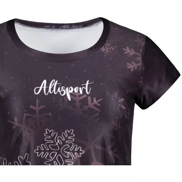  Tricou de Crăciun premium pentru femei ALTISPORT VOJ/ALWVN8TR06 MARO 