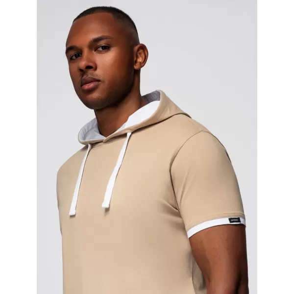  Tricou pentru bărbați OMBRE OM-TSCT-0256 BEJ 