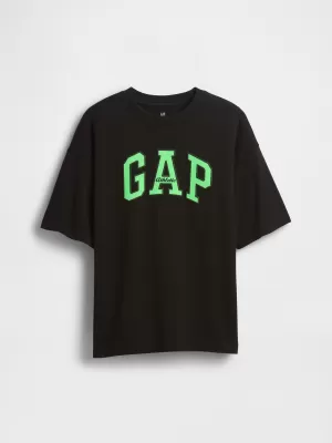 Tricou pentru copii GAP HEAVY WEIGHT LOGO TEE 780335-00 NEGRU