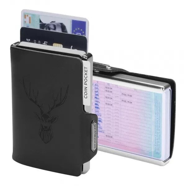  Portofel MONDRAGHI Silhouette Classic Deer NEGRU 