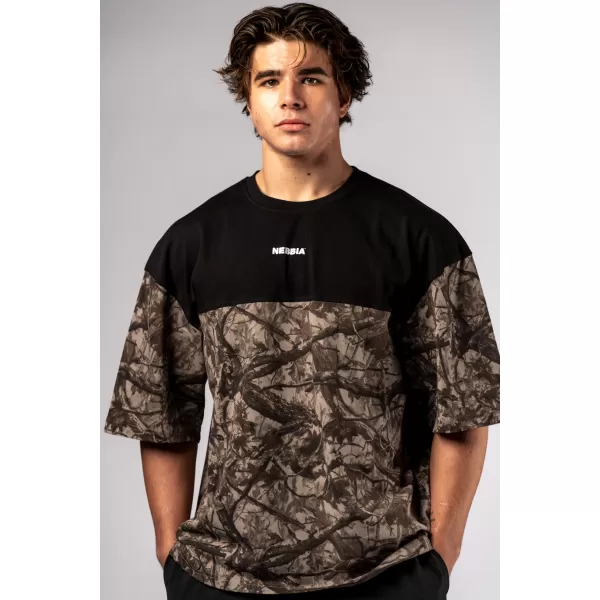  Tricou supradimensionat POWER 898 LIGHT BROWN CAMO Nebbia 