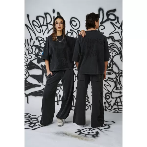  Tricou supradimensionat pentru bărbați NEBBIA x Sexsdreams 809 NEGRU 