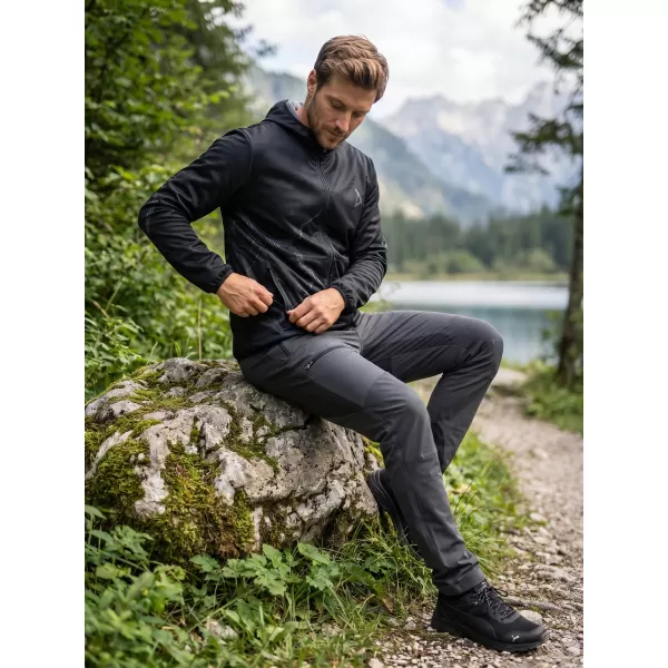  Jachetă softshell premium pentru bărbați ALTISPORT VOJ/ALM129JACK01 GRI NEGRU 