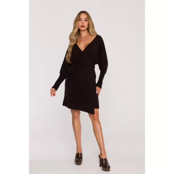 Rochie MOE M631 CIOCOLATĂ 