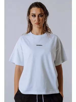 Tricou relaxat POWER 894 WHITE Nebbia