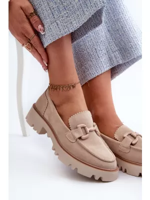 Mocasini de dama D&A TW117 BEJ