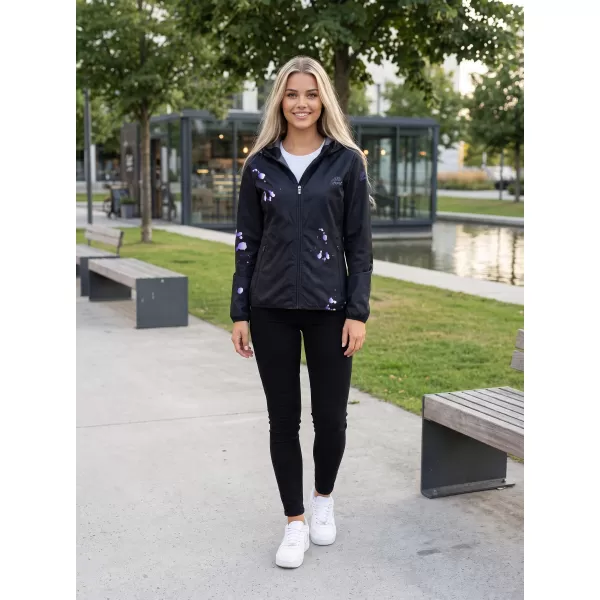  Jachetă softshell premium pentru femei ALTISPORT VOJ/ALW077JACK01 NEGRU/VIOLET 
