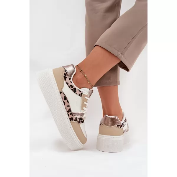  Adidași de damă BIG STAR SS274357 ALB/BEJ Pantofi Big Star 