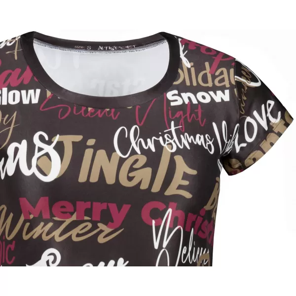 Tricou de Crăciun premium pentru femei ALTISPORT VOJ/ALWVN9TR06 MARO 