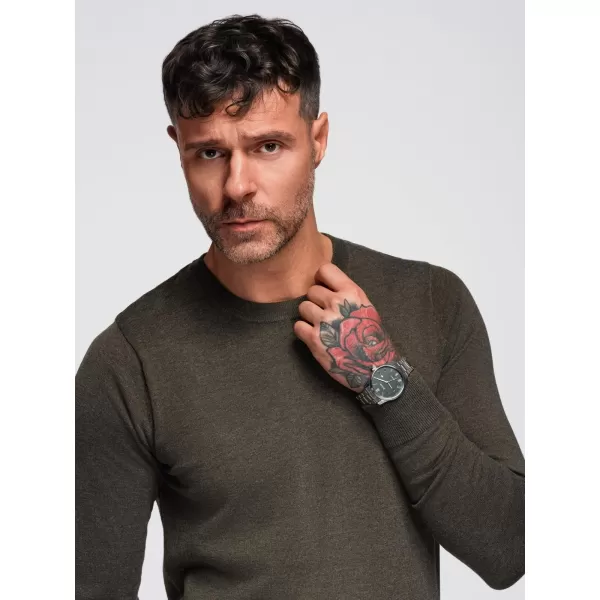  Pulover pentru bărbați OMBRE OM-SWBS-0106 MELANGE DE MĂSLINE 