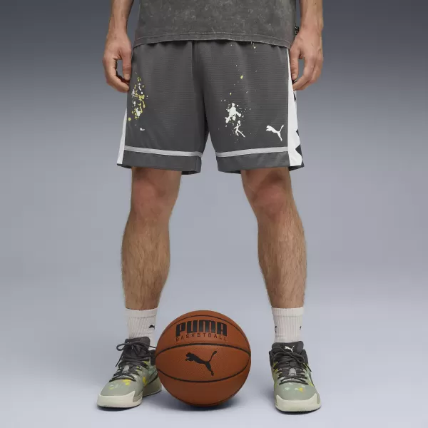  Pantaloni scurți pentru bărbați PUMA PITP ALL JAWS 6.5" SHORT 632918-01 GRI ÎNTUNERIC 