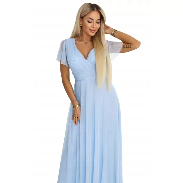  Rochie NUMOCO 635-6 ALBASTRU AZURIU 