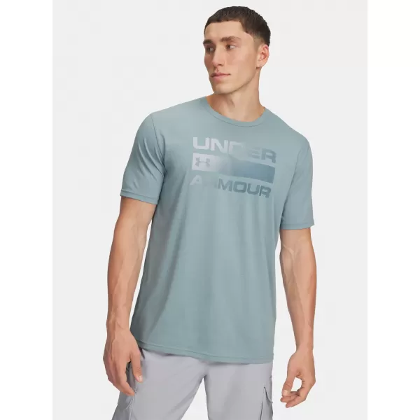  Tricou pentru bărbați UNDER ARMOUR UA TEAM ISSUE WORDMARK SS 1329582-323 VERDE 