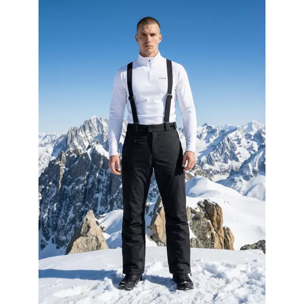  Pantaloni de schi pentru bărbați ALTISPORT REVOZ NEGRU 
