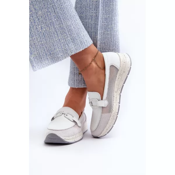  Mocasini de dama D&A TW210 ALB 