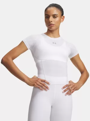 Tricou pentru femei UNDER ARMOUR HEATGEAR ELITE SS 6015368-100 ALB