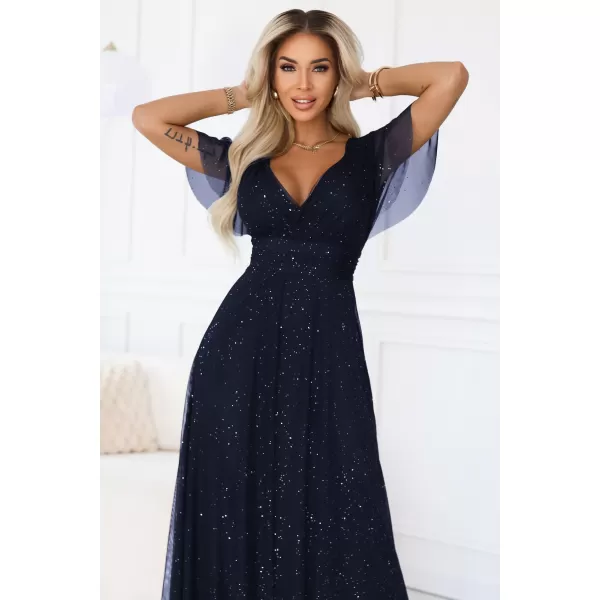 Rochie NUMOCO 635-3 ALBASTRU ÎNCHIS 