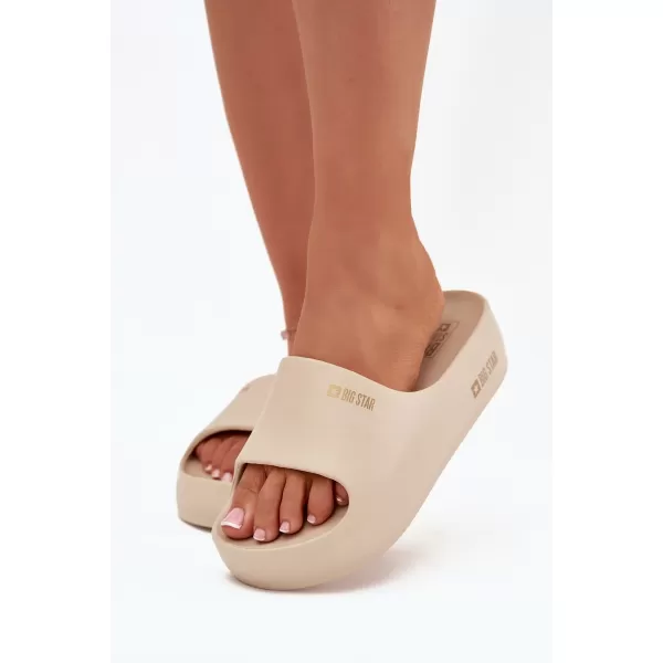  Papuci de dama BIG STAR SS274722 BEI Pantofi Big Star 