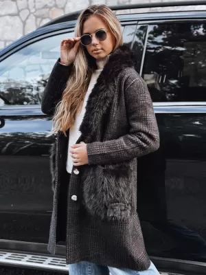 Palton de damă DSTREET TY5229 NEGRU
