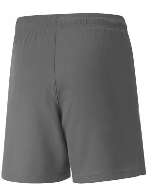 Pantaloni scurți pentru copii PUMA TEAMLIGA SHORTS JR 704931-13 SMOKED PEARL/ PERLAT AFUMAT/ALB PUMA