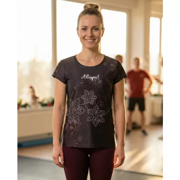  Tricou de Crăciun premium pentru femei ALTISPORT VOJ/ALWVN8TR06 MARO 