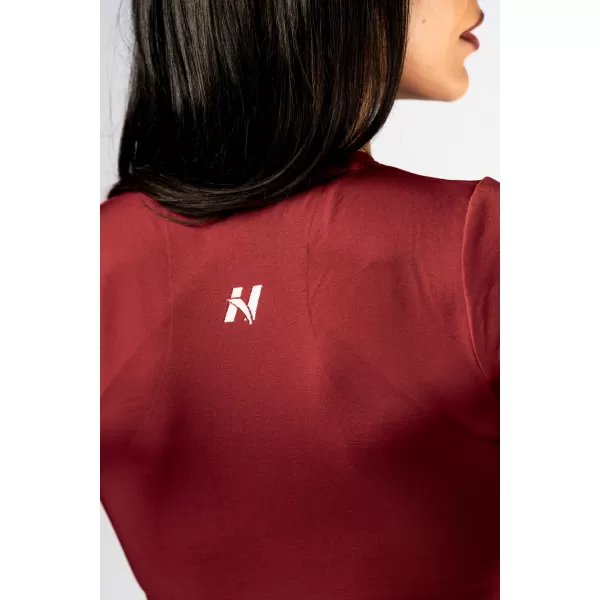 Crop top fără cusături, cu mâneci scurte POWER 891 RED Nebbia 