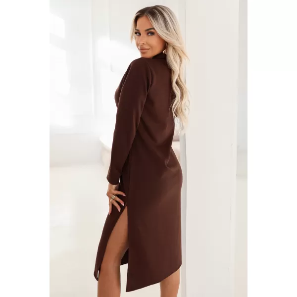  Rochie NUMOCO 649-1 CIOCOLATĂ 