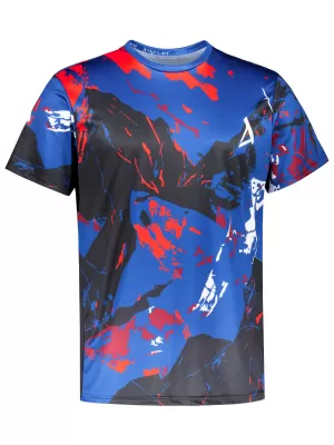 Tricou premium pentru bărbați ALTISPORT VOJ/ALM131TR01 ALBASTRU/NEGRU