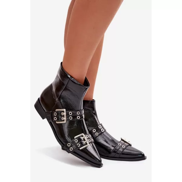  Pantofi de dama cu toc BOTO HAMIRA 42065 NEGRU 