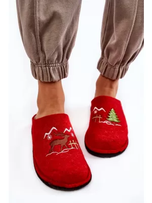 Papuci de damă BIG STAR KK276017 RED/BEIG Pantofi Big Star