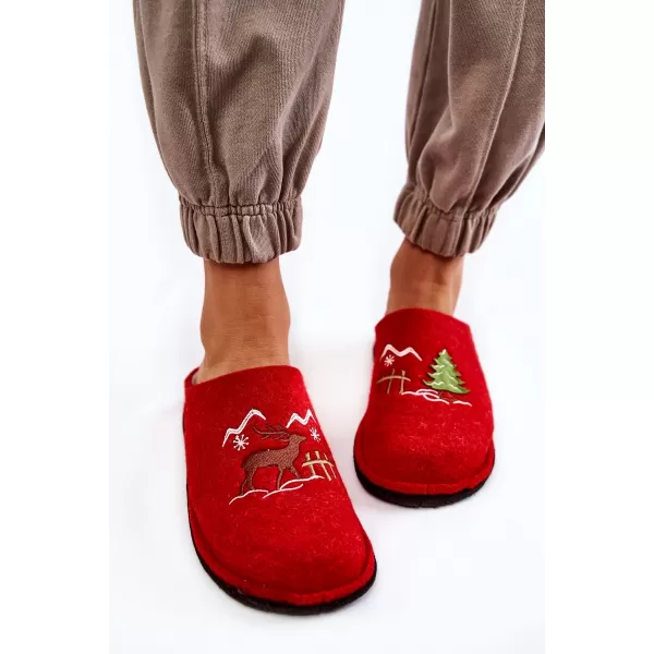  Papuci de damă BIG STAR KK276017 RED/BEIG Pantofi Big Star 