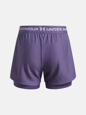 Pantaloni scurți pentru fete UNDER ARMOUR UA TECH PLAY UP 2N1 SHORT 6004985-520 VIOLET