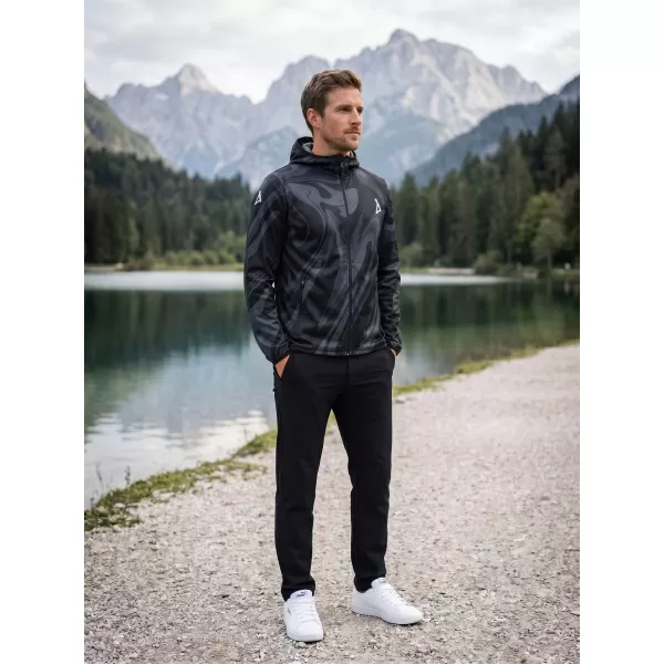  Jachetă softshell premium pentru bărbați ALTISPORT VOJ/ALM072JACK01 NEGRU 