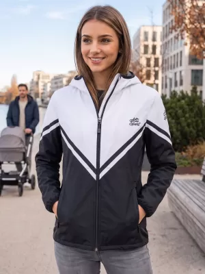 Jachetă softshell premium pentru femei ALTISPORT VOJ/ALW101JACK01 ALB-NEGRU
