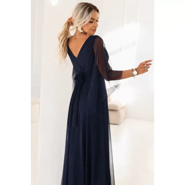  Rochie NUMOCO 655-3 ALBASTRU ÎNCHIS 