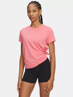 Tricou pentru femei UNDER ARMOUR UA RIVAL CORE SS 1383648-601 ROZ
