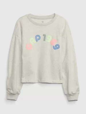 Hanorac pentru copii GAP SWEATSHIRT 500951-01 ERICA GRI