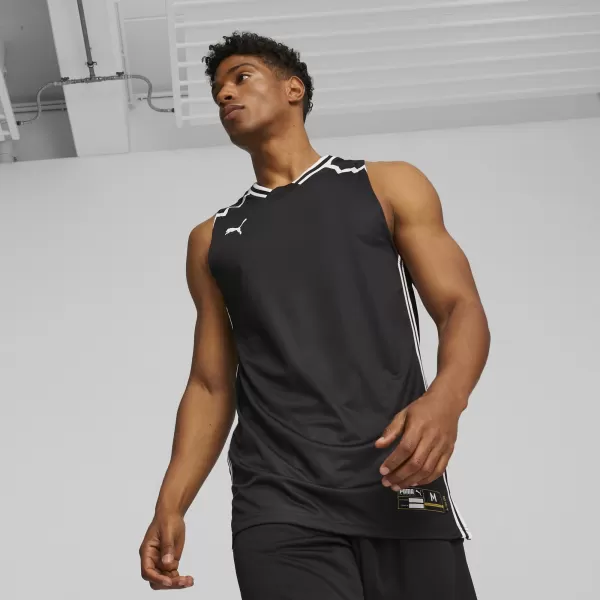  Maieu funcțional pentru bărbați PUMA HOOPS TEAM GAME JERSEY 676628-01 PUMA NEGRU 