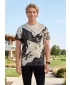 Tricou premium pentru bărbați ALTISPORT VOJ/ALM131TR01 BEJ/NEGRU