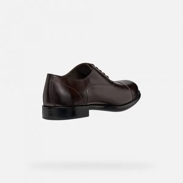  Pantofi rochie pentru bărbați GEOX BARBERIGO G014409 MARO ÎNCHIS 