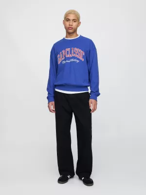 Hanorac pentru bărbați GAP CLASSIC LOGO SWEATSHIRT 744748-02 ALBASTRU ORBITOR