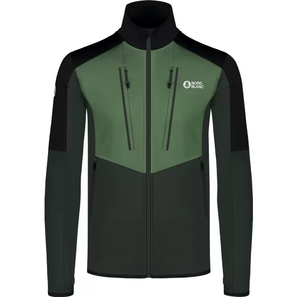  Hanorac powerfleece pentru bărbați NORDBLANC GROAN NBWFM8282 VERDE ÎNCHIS 