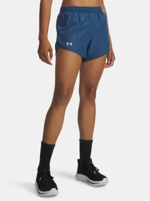 Pantaloni scurți de damă UNDER ARMOUR UA FLY BY 3'' SHORTS 1382438-498 ALBASTRU