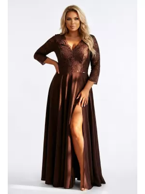 Rochie NUMOCO 309-14 CIOCOLATĂ