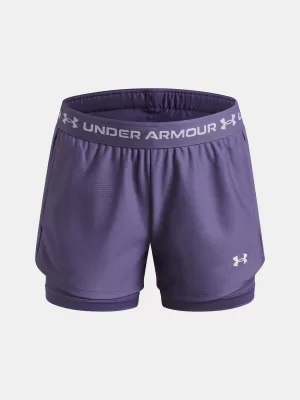 Pantaloni scurți pentru fete UNDER ARMOUR UA TECH PLAY UP 2N1 SHORT 6004985-520 VIOLET