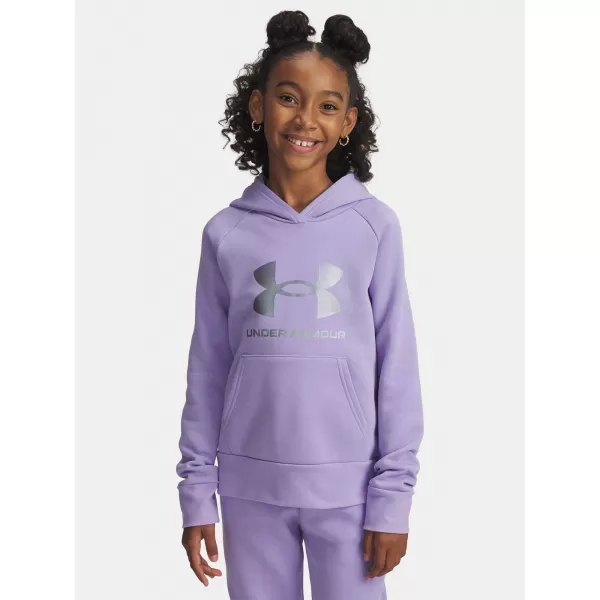  Hanorac pentru fete UNDER ARMOUR UA RIVAL FLC SHIMMER HDY 6004118-538 VIOLET 