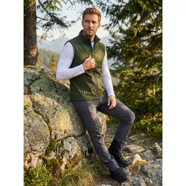  Vestă softshell pentru bărbați ALTISPORT NoPrint NP/ALM865 MILITAR 