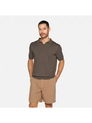 Tricou pentru bărbați GEOX KNIT G012317 KAKI